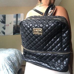 SOLD Bebe full size quilted faux leather backpack
